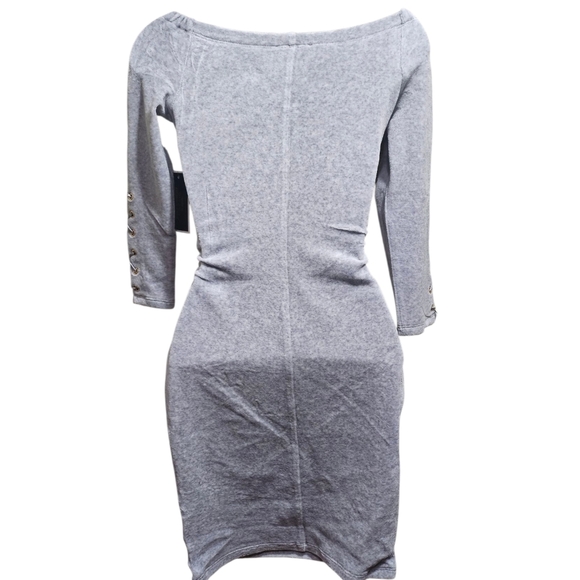 NWT Juicy Couture XS Velour Off Shoulder Dress - Picture 2 of 11